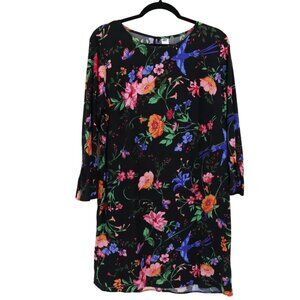 Old Navy Dress Women M Black Romantic Whimsigoth Witchy Boho Granny Dark Cottage